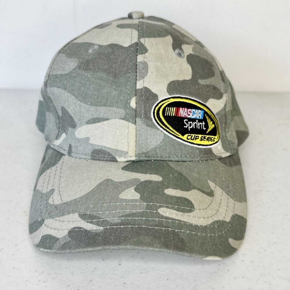 NASCAR Sprint Cup Series Camo Adjustable Strap Back Baseball Hat‎ Cap